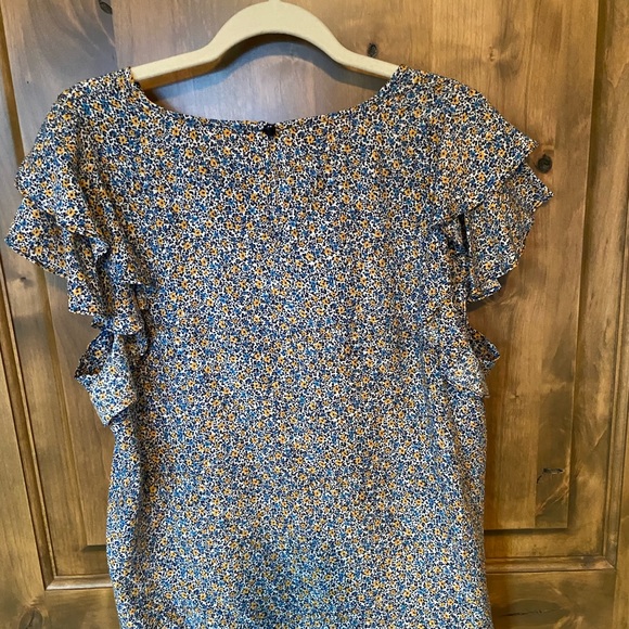 Rachel Roy print flutter sleeve blouse - Picture 2 of 2